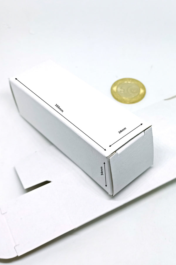 White Paper Box Gift Lipstick Perfume Essential Oil Cosmetics Cream Packs 3.4x3.4x10.4cm (1.34