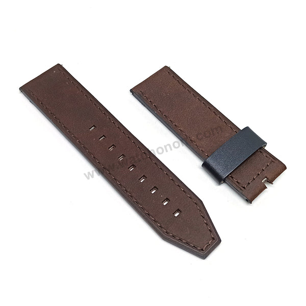 Fossil JR1487 , JR1390 , JR1424 , JR1475 - Nate Fits with 24mm Vintage Brown Genuine Leather Replacement Watch Band Strap