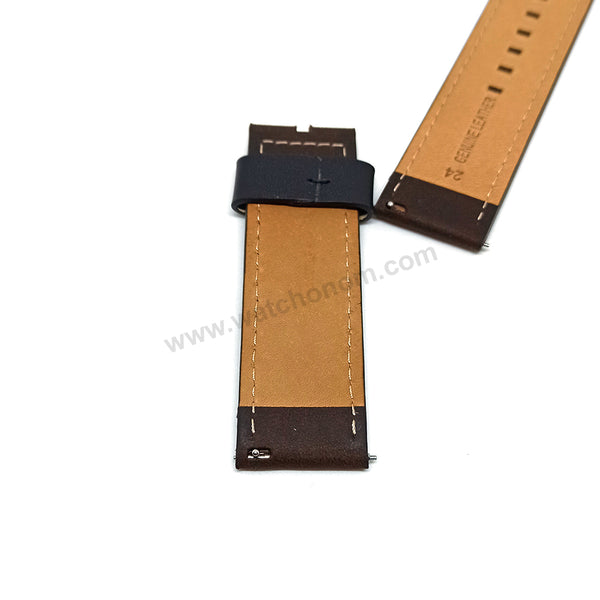 Fits/For Fossil ME3127 Nate - 24mm Vintage Brown Genuine Leather Replacement Watch Band Strap Belt