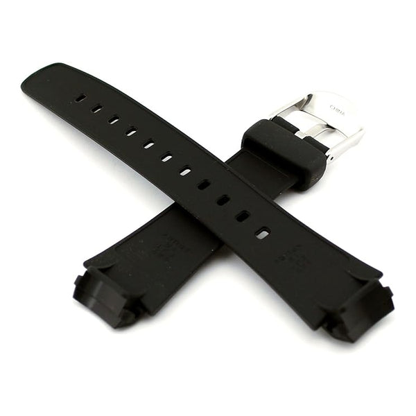 Casio EFA-109 Watch Band - Strap - 18mm Black Rubber - Original watch part no 10117355