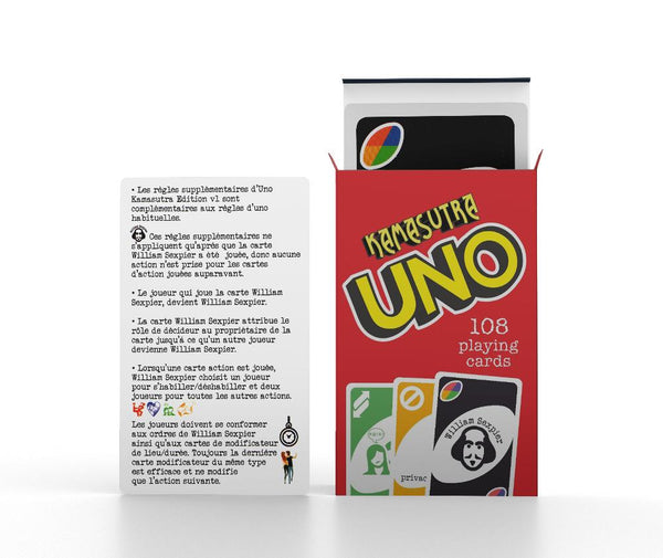 25x Packs/Decks - Wholesale - Uno Kamasutra - Sex Positions Printed 108 Playing Uno Cards - Uno Card Game Night Party