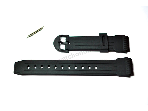 Fits/For Casio ABX-53 , ABX-55 - Black Rubber Replacement Watch Band Strap Belt