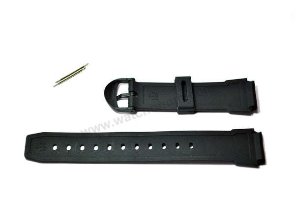 Fits/For Casio ABX-53 , ABX-55 - Black Rubber Replacement Watch Band Strap Belt