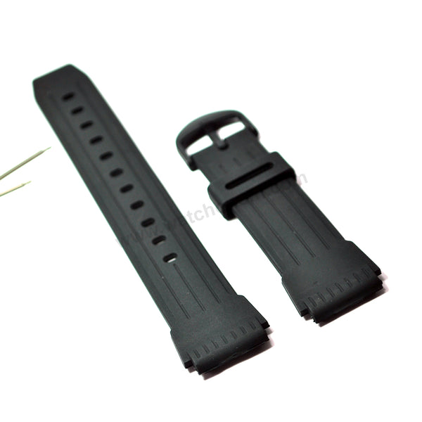 Fits/For Casio ABX-53 , ABX-55 - Black Rubber Replacement Watch Band Strap Belt