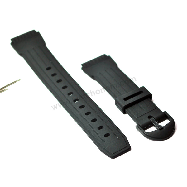 Fits/For Casio ABX-53 , ABX-55 - Black Rubber Replacement Watch Band Strap Belt