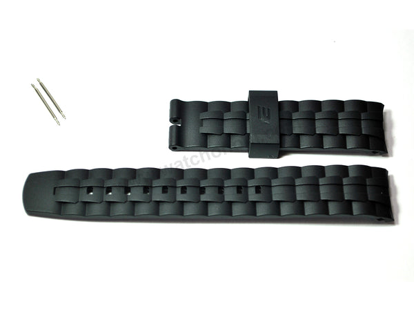 2x SETS Black Rubber Watch Bands Straps Belts Fits with Casio Edifice EF-550 , EF-550D , EF-550RBSP