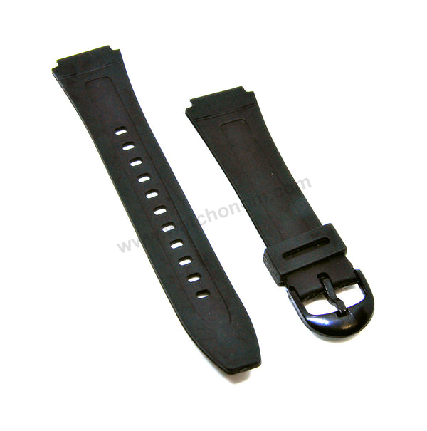 2x SETS Black Rubber Watch Bands Straps Belts Fits with Casio AW-80 , AW-82