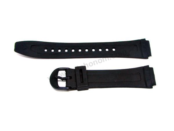 2x SETS Black Rubber Watch Bands Straps Belts Fits with Casio AW-80 , AW-82