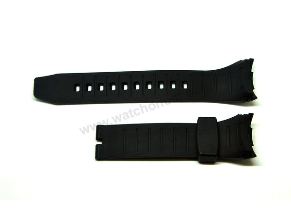 Fits/For Seiko Lord Chronograph 7T62-0HT0 - SNAB99P1 , SNAC01P1 - 26mm Black Rubber Replacement Curved End Watch Strap