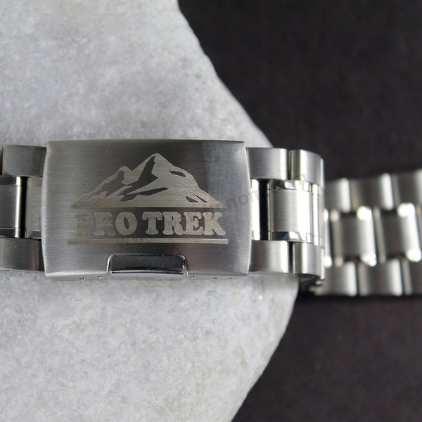 Fits/For Casio Pro Trek PRG-600 , PRG-600Y , PRG-650Y , PRW-6600 - Silver Colour Stainless Steel - Metal Replacement Watch Bracelet Band Strap Belt