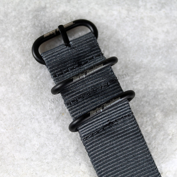 Harley Davidson Flag Colours Inspired 22mm Black - Orange Nylon Textile Knit Replacement Nato Watch Band Strap Bangle