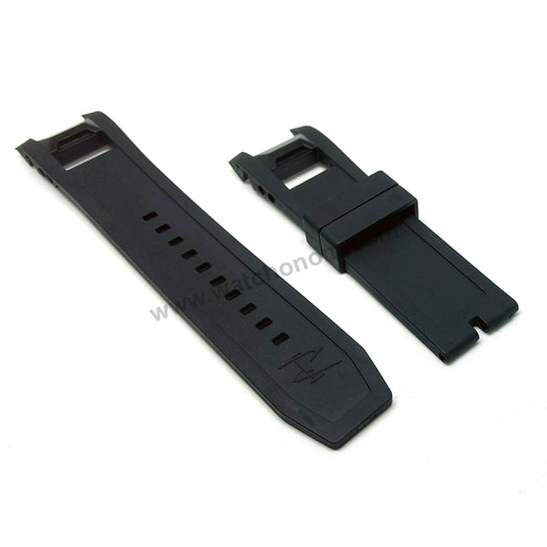 Fits/For Invicta Excursion 18202 , 80613 , 90056 , 90058 , 90059 , 90060 - 26mm Black Rubber/Silicone Replacement Watch Band Strap