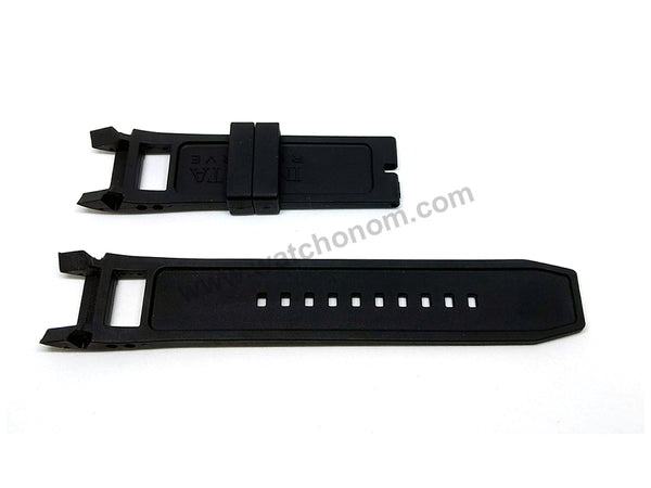 Fits/For Invicta Excursion 18202 , 80613 , 90056 , 90058 , 90059 , 90060 - 26mm Black Rubber/Silicone Replacement Watch Band Strap