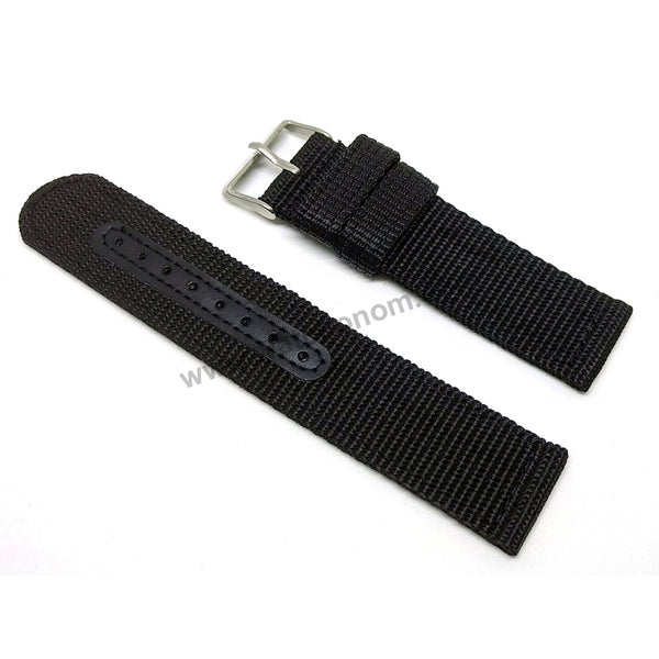 Seiko 5 - 7T94-0BF0 - SNN213P1 - Fits with 22mm Black Nylon Knit Replacement Watch Band Strap