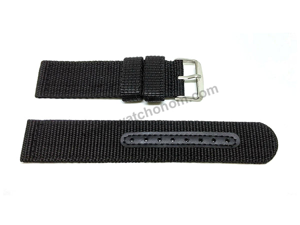 Seiko 5 - 7T94-0BF0 - SNN213P1 - Fits with 22mm Black Nylon Knit Replacement Watch Band Strap