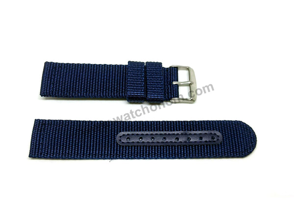 Seiko 5 - 7S36-03J0 - SNZG11K1 , SNZG11J1 - Fits with 22mm Blue Nylon Knit Replacement Watch Band Strap