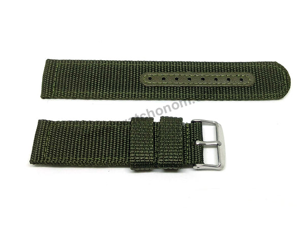 Seiko 5 - 7T92-0JS0 - SNDA27P1 - Fits with 22mm Green Nylon Knit Replacement Watch Band Strap