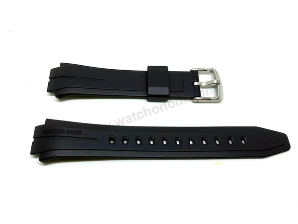Original Casio MRP-700 Marine Gear - 16mm Black Rubber Silicone Replacement Watch Band Strap Belt