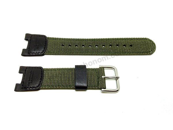 Fits/For Casio SGW-200B Outgear - Black Nylon Textile Knit Replacement Watch Band / Strap Belt