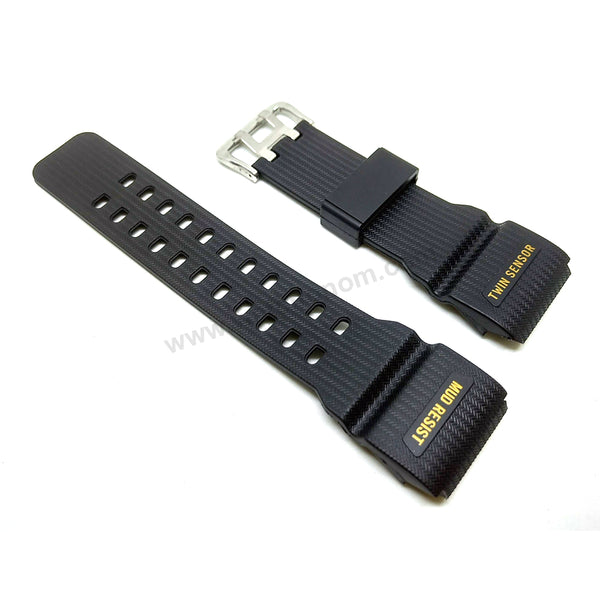 Fits/For Casio G-Shock GG-1000 , GSG-100 , GWG-100 Master of G - Black Rubber Replacement Watch Strap Band Belt
