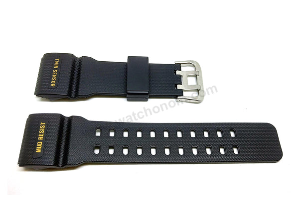 Fits/For Casio G-Shock GG-1000 , GSG-100 , GWG-100 Master of G - Black Rubber Replacement Watch Strap Band Belt
