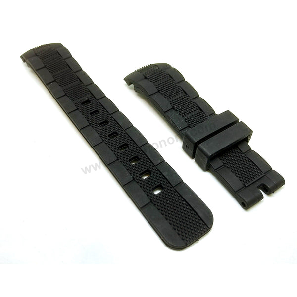 Fits/For Guess Collection I33501L1 , I33501M1 , I30008M1 Sport Class - Replacement Black Rubber Watch Band Belt Strap