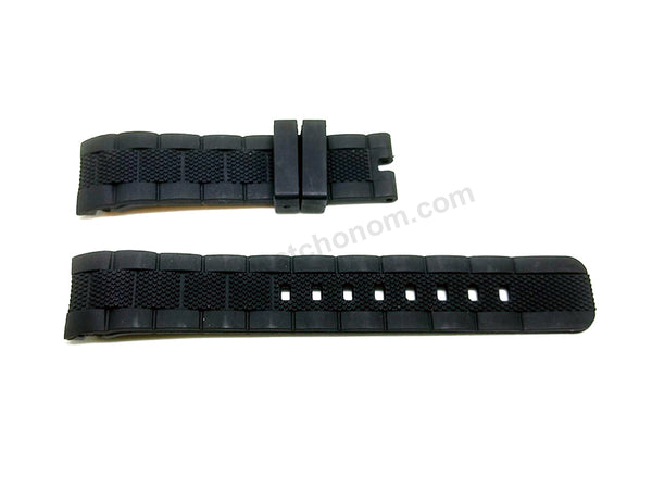 Fits/For Guess Collection I33501L1 , I33501M1 , I30008M1 Sport Class - Replacement Black Rubber Watch Band Belt Strap