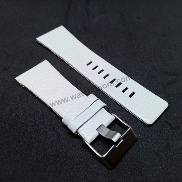 Diesel MR DADDY DZ1335 , DZ1257 , DZ71219 Compatible with - 29mm White Leather Watch Strap Band