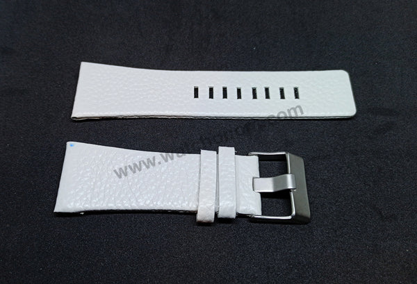 Diesel MR DADDY DZ1335 , DZ1257 , DZ71219 Compatible with - 29mm White Leather Watch Strap Band