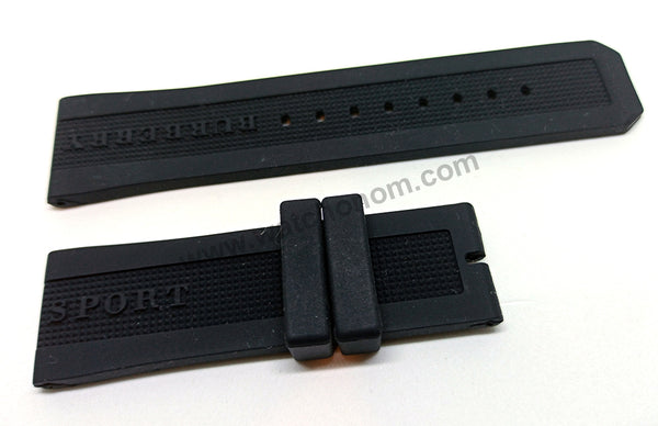 Burberry Endurance BU7700 , BU7701 , BU7704 , BU7705 - 24mm Black Rubber Silicone Watch Band Strap