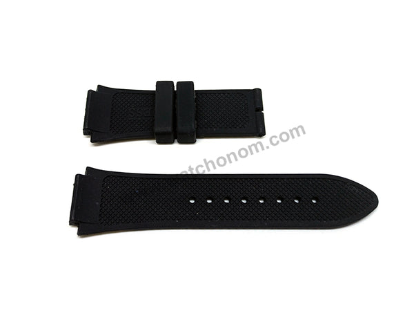 Fits/For Guess Collection GC W0674G6 , W0674G3 , W0674G8 - 20mm Black Rubber Silicone Replacement Watch Band Strap