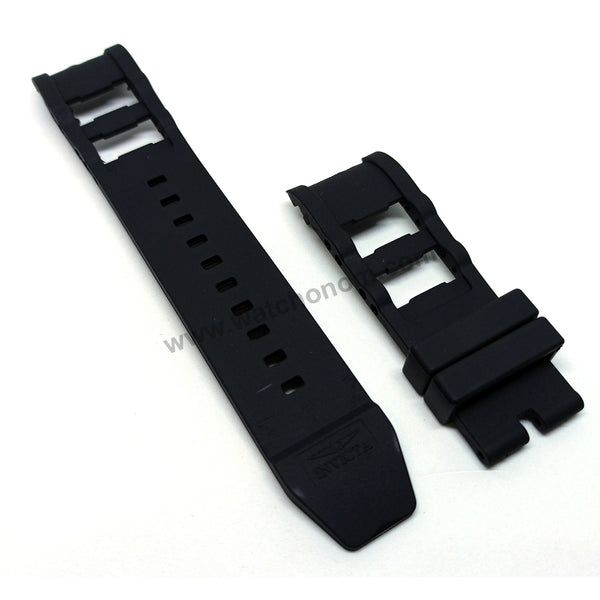 Fits/For Invicta Russian Diver 1433 1434 1435 1436 1437 1438 1439 1440 1595 1597 - 26mm Black Rubber Replacement Watch Band Strap