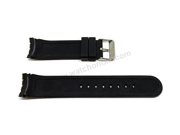 Fits/For TW Steel TW700 , TW702 , TW704 Grandeur Diver - 22mm Black Rubber Replacement Watch Band Strap Belt