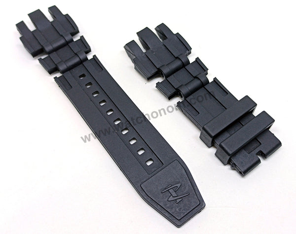 Fits/ For Invicta Reserve GMT Subuqua 1203* , 1204* , 1205* - 31mm Black Rubber Replacement Watch Band Strap