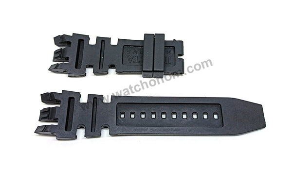 Fits/ For Invicta Reserve GMT Subuqua 12043 , 12045 , 12052 , 12054 - 31mm Black Rubber Replacement Watch Band Strap
