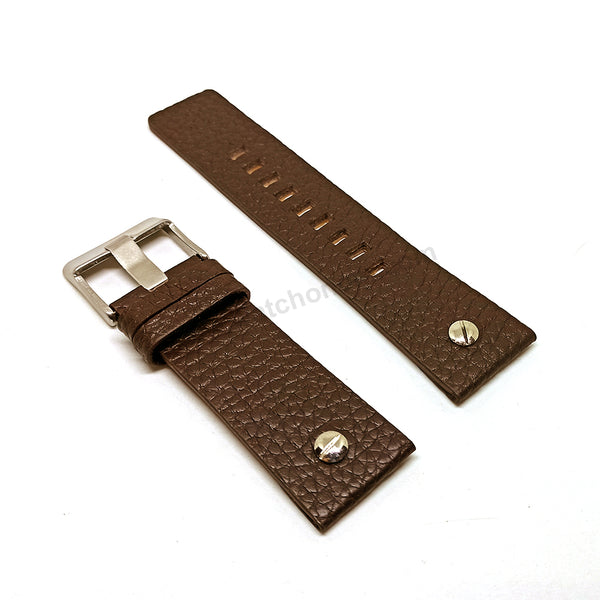 Fits/For Diesel DZ1130 , DZ1197 Digital Tiptronic - 26mm Brown Genuine Leather Rivet Replacement Watch Strap Band Belt