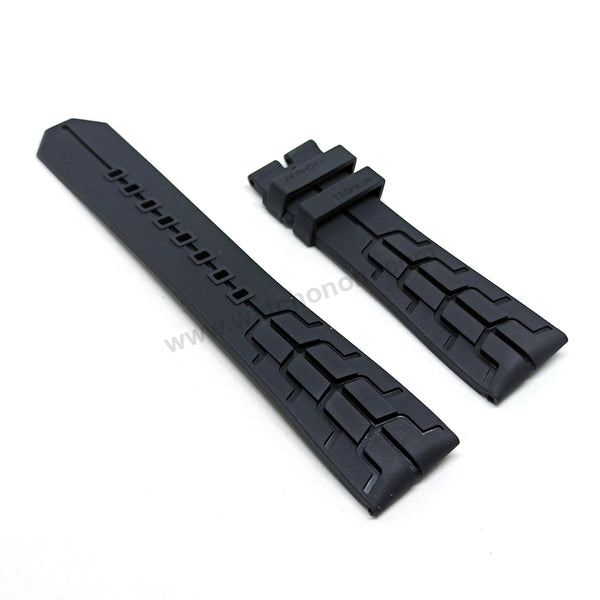 22mm Black Rubber/Silicone with Black Line Replacement Watch Strap Band Fits with Tag Heuer Formula 1 Senna