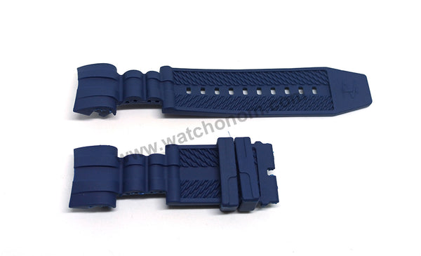 Fits/For Invicta Zeus Bolt Reserve 14403 , 14405 , 19768 - Blue/Navy Rubber Replacement Watch Strap Band Belt