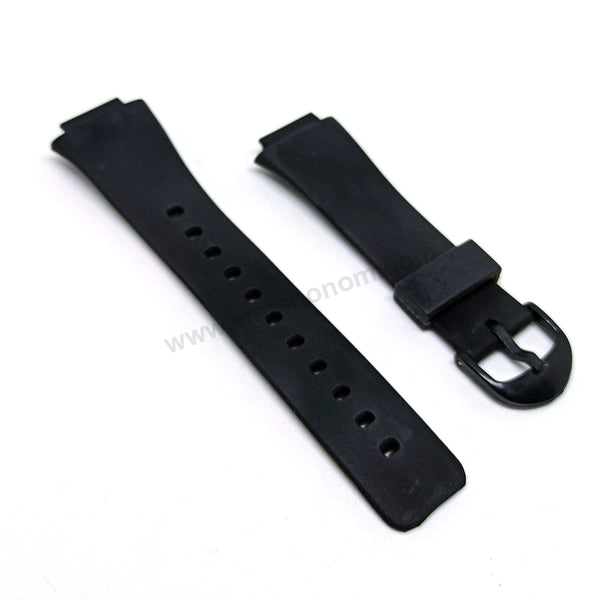 Fits/For Casio AW-36 - Black Rubber Replacement Watch Band Strap