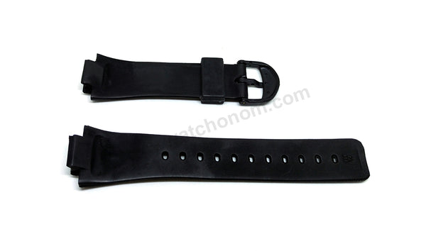 Fits/For Casio AW-36 - Black Rubber Replacement Watch Band Strap