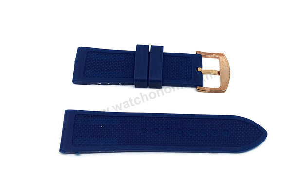Fits/For Guess Oasis W0366G4 , W0366G2 - 23.5mm Blue Rubber Silicone Replacement Watch Band Strap Belt