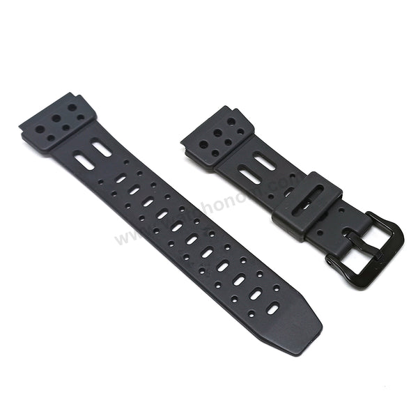 Original Casio SDB-600 , SDB-610 Lap Memoery 10 Watch Band Strap Belt 22mm Black Rubber NOS