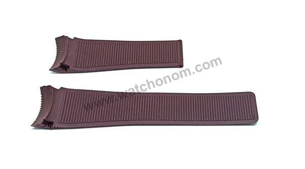 Tag Heuer SLS Mercedes - 24mm Brown Rubber Watch Band Strap