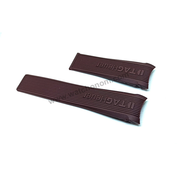Tag Heuer SLS Mercedes - 24mm Brown Rubber Watch Band Strap