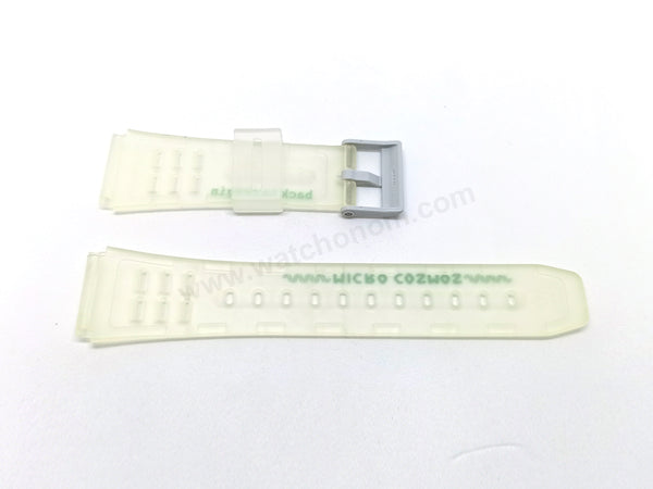 NOS Genuine Casio Micro Cosmos DBC-63MC Gray-Green Rubber Watch Band Strap - Case Bezel Set