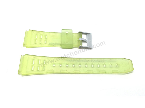 NOS Genuine Casio Micro Cosmos DBC-63MC Green Rubber Watch Band Strap - Case Bezel Set