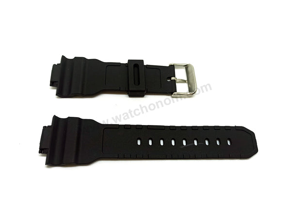 Fits/For Skmei 1633 - Black Rubber Replacement Watch Band Strap Belt
