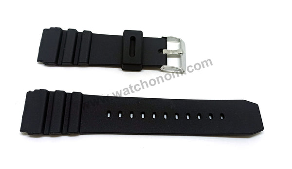22mm Black Rubber Silicone Replacement Watch Band Strap Bracelet fits/for Seiko JDM SKX007 6309-**** , GL831