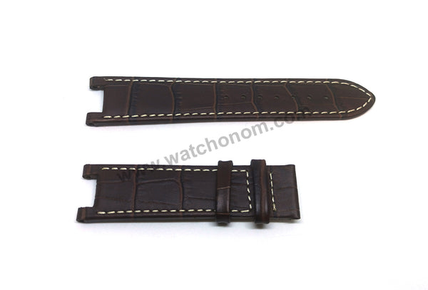 22mm Brown Leather watch band strap Comp Guess Collection GC GCI45003G1 I45003G1 GCA47007G1 A47007G1 GCX72001G1S X72001G1S