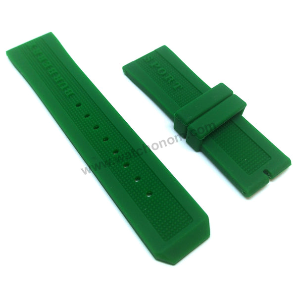 Burberry Endurance BU7764 - 24mm Green Rubber Silicone Watch Band Strap